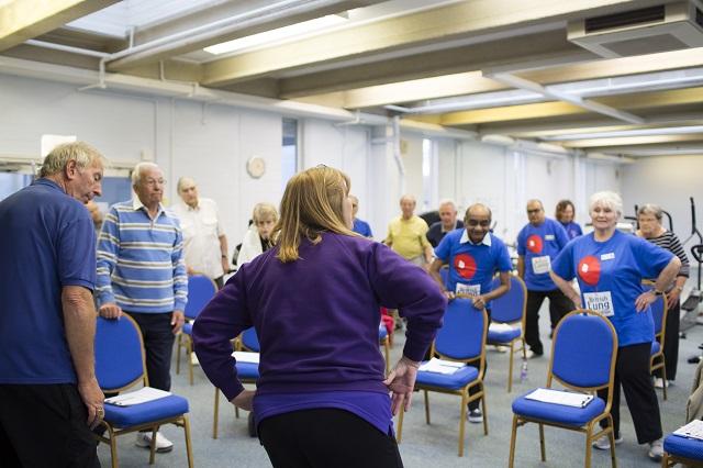 People doing pulmonary rehabilitation