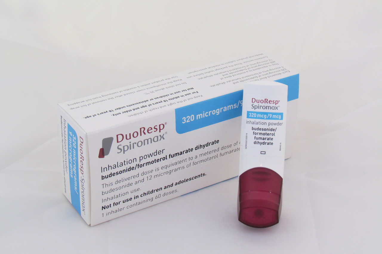 DuoResp Spiromax 320micrograms / dose  /  9micrograms / dose dry powder inhaler (Teva UK Ltd) 60 dose